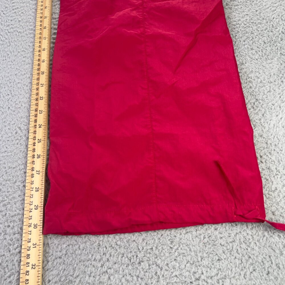 Nike Air Jordan Cargo Pants Womens XS Pink Red Wide Leg Windbreaker Nylon Y2K - Picture 10 of 11